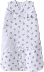 HALO 100% Cotton Sleepsack Swaddle, 3-Way Adjustable Wearable Blanket, TOG 1.5, Lamb Scribble White, Newborn, 0-3 Months by HALO