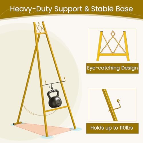57" Gold Easel Stand for Sign, Heavy Duty Metal Easel Display Stand with Adjustable Chain and Storage Bag, 4-Tier Height Adjustable Art Easel for Wedding Signs, Birthday Party - Image 5