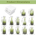 Mini Bud Vases Centerpieces for Tables,Clear Bud Vases for Flowers,Small Flower Vases Suitable for Birthday Party,Anniversary,Wedding Reception,Baby Shower (GradGreen, 12PCS) - Image 2