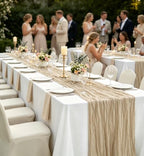 16 Pack Beige Cheesecloth Table Runner 35x120 Inch Boho Gauze Cheese Cloth Table Runners, 10 FT Long Rustic Sheer Beige Table Runner for Wedding Bridal Baby Shower Birthday Party Table Decorations - Image 2