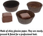CybrTrayd No.5 Glassine Paper Approximately 5,000 Pieces – 1-1/4” Base, 3/4” Wall Candy Cups, Brown - Image 2