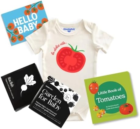 Chunky Deli Baby Tomato Gift Bundle Book Toy Play Activity Set 0-6 Month by ChunkyDeli