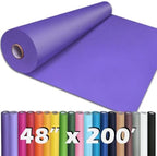 PerkHomy 48" x 2,400" (200') Purple Kraft Paper Roll for Craft Bulletin Board Paper Art Table Covering Crafting Gift Wrapping Bouquet Packing Parcel 80GSM 55LB (Purple, 48" x 200') by PerkHomy