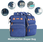 ISMGN Diaper Bag Backpack, Large Diaper Bag, Baby Bag for Mom, Navy Blue - Image 3