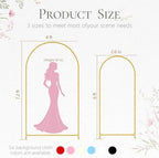 2 Pack Arch Backdrop Stand (7.2FT/6FT), Metal Arch Frame Stand with Cover - Image 2