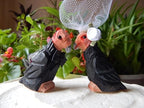 Condor Figurine Cake Topper Bride & Groom Wedding Engagement Anniversary Carved Wood Statue - Image 2