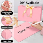 EUSOAR Gift Bags With Handles, 25pcs 16"x6"x12" Thank You Gift Paper Bags with Bow Ribbon Handle, Large Shopping Party Favor Gift Treat Candy Bags Bulk for Wedding Baby Shower Guests Bridal - Image 3