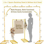Square Balloon Arch Stand 6.6FT Metal Party Backdrop Stand 2-in-1 Dual-use - Image 4
