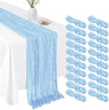 20 Pack Baby Blue 17 x 108 Inch Cheesecloth Table Runner - Boho Gauze Sheer Fabric for Wedding Baby Shower Party Home Decor by Unknown