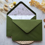 50PCS A7 Olive Green Envelopes, 5.3×7.6 Inch Envelopes - Image 2