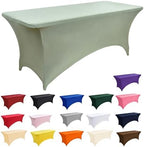 122 6-Pack 6ft Spandex Table Covers for Rectangle Standard Folding Tables - Wrinkle Resistant Stretch Tablecloths - Ultimate Fitted Table Protector for Parties, Banquet, and Wedding - Image 3