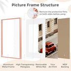 FLYJOE 11x14 Picture Frame -11x14 Metal Picture Frame With Mat For 8x10 | 14x11 Frame Aluminum | Plexiglass And Hanging Hardware Included | 11 by 14 Poster Frame, Set of 3, Rose Gold - Image 5