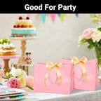 EUSOAR Pink Gift Bags, 25pcs 12.5"x4.5"x11" Gift Bags With Ribbon Handles, Thank You Paper Bag Gift Wrap Treat Bags Bulk for Wedding Guests Birthday Bridesmaid Anniversary Holiday Party Business - Image 6