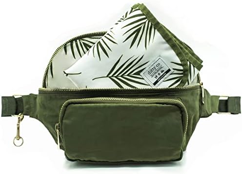 Ditty Co. - Lanikai Small Diaper Bag - Portable Changing Pad - Crossbody Bags For Women - Fanny Pack - Baby Travel Essentials (Olive Green) by DittyCo