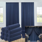 50ftx12ft Navy Blue Backdrop Curtain for Wedding Party 10 Panel 5×12FT Tall by LeegleriTableSkirt