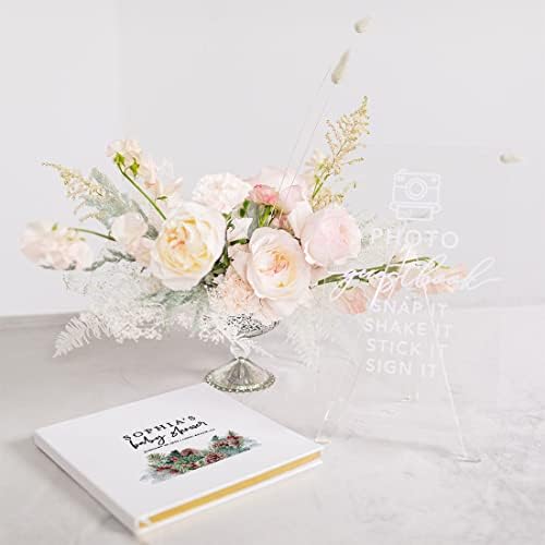 Andaz Press Personalized Baby Shower Guestbook with Gold Accents, Winter Pinecones Custom Guestbook White Guest Sign-in Registry 120 Pages 8.5" X 8.5" Fall Memories Book for DIY Scrapbook Photo Album - Image 3