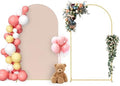Neatsure Arch Backdrop Stand and Cover Set, 7.2FT Metal Photo Balloon Arch Backdrop Stand for Wedding Birthday Party Baby Shower Ceremony Graduation Decoration, Nude by Neatsure