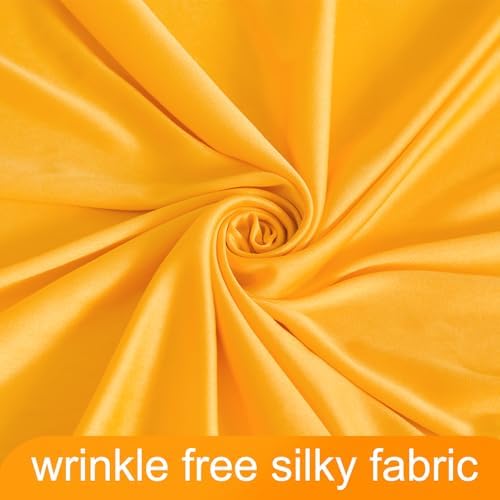 4 Panels Marigold Backdrop Curtain for Parties Wrinkle Free Photo Curtains Backdrop Drapes Fabric Decoration for Wedding Birthday Party Baby Shower 20ft(W) x 10ft(H) - Image 5