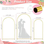 EMART 7.2/6.6/6Ft Metal Arch Backdrop Stand Set 3 for Wedding Party Balloon - Image 5
