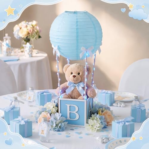 Amyhill 4 Sets Baby Shower Hot Air Balloon Tables Centerpieces with Lights - Image 5