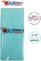Aqua Blue Tissue Paper 15 Inch x 20 Inch - 480 Sheet Pack - Image 3