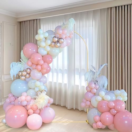 Wedding Arch Backdrop Stand 6.6FT Gold Wedding Balloon Arched Backdrop Stand Square Arch Frame for Birthday Party Bridal Baby Shower Ceremony Decoration - Image 2