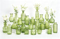 24PCS Mini Bud Vases As Wedding Centerpieces for Tables,Clear Bud Vases for Flowers,Small Flower Vases Suitable for Birthday Party,Anniversary,Wedding Reception,Baby Shower (Green, 24PCS) by Unknown