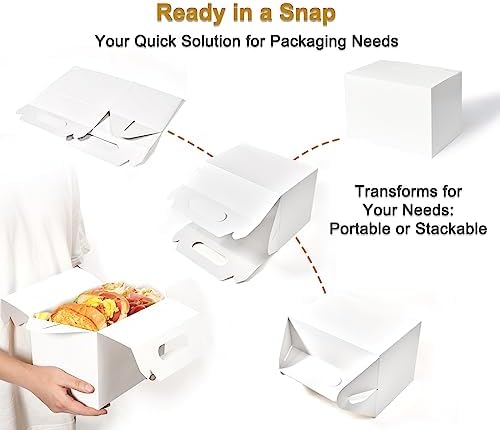 Happyhiram 40 Pack White Large Welcome Gable Boxes for Wedding, 9x6x6 Inch - Image 6