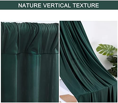 20x10ft Hunter Green Backdrop Curtain for Wedding Parties Wrinkle Free Fabric Dark Green Drapes Backdrop Decoration for Baby Shower Birthday Photography Decoration 4 Panels, 5ft x 10ft - Image 5