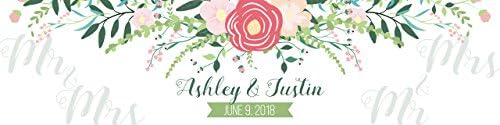 Mr & Mrs Floral Wedding Water bottle labels easy to use Great for weddings - Image 2