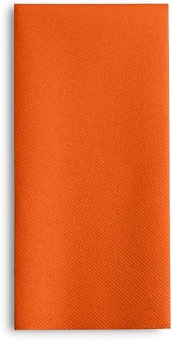 Linen-Feel Orange Paper Napkins - Decortive Cloth-Like Disposable Dinner Napkins - Soft And Absorbent Napkins for Thanksgiving, Party, Wedding, Bathroom Or Any Occasion. (Pack of 100) - Image 5