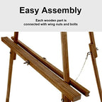 Falling in Art 65" A-Frame Wooden Tripod Easel Stand (Brown) - Image 3