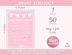 Party Hearty Baby Predictions & Advice Cards, Baby Shower Game - Pink (Pack of 2) - Image 2