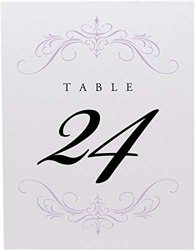 Classic Flourish Table Numbers, Lavender, 1-110 - Image 4