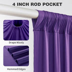 30ftx12ft Purple Backdrop Curtains for Parties, Wrinkle Free Polyester Photo Backdrop Drapes 6 Panels 12 ft Long Back Drop Cloth for Wedding Birthday Photography Background - Image 2