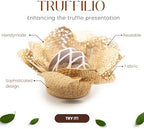 Handmade Fabric Truffle Cups | Truffle Liners | Truffle Wrappers | Fominhas | Candy cups | Forminhas de Brigadeiro | candy liners - Pack of 20 - Truffilio (Fabric, Camellia Gold) - Image 2