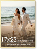 17x23 Metal Picture Frame, Aluminum Poster Frame with Real Glass, Gold by FLYJOE