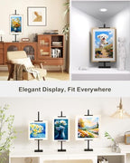 Adjustable Tabletop Easel Stand, Picture Easels for Display Up to 29" H, Metal Picture Frame Holder Stand Table for Art, Photo (Black) - Image 6