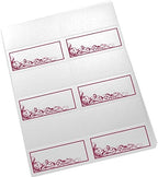 Scribble Vintage Swirl Printable Place Cards, Burgundy, Set of 150 (25 Shee - Image 3