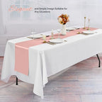 Pesonlook 24 Pack Rose Gold Satin Table Runners for Wedding 12 x 108 Inch Long Table Runners for Rectangle Round Tables, Smooth Table Runner Birthday Party Banquets Decoration - Image 5