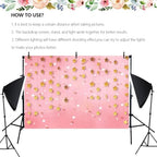 8x6ft Twinkle Littler Star Backdrops Pink Starry Sky Gold Glitter Little Star Photography Background Birthday Party Decorations Baby Shower Backdrop for Girls Kids Portrait Photography Backdrop - Image 3