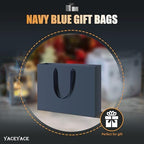 YACEYACE Navy Blue Gift Bags Bulk, Large Size 12.5"x4.5"x11" Navy Blue - Image 3