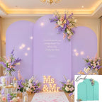 Purple Blue Arch Backdrop Covers 6.6FT 7.2FT 8FT Baby Shower Wedding Photo Bridal Shower Birthday Party Arch Covers Stretchy Backdrop Set of 3 Spandex - Image 5