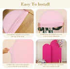 Pink and Hot Pink Photo Arch Backdrop Cover Set of 2 Spandex 7.2 and 6ft Arch Covers Stretchy Backdrop Birthday Party Arch Stand Covers for Girls Baby Shower Wedding Banquet Background Decoration - Image 6