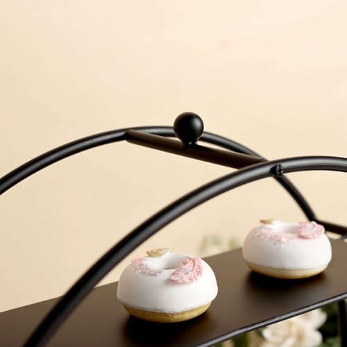 Efavormart 21" Matte Black Metal Tiered Cupcake Stand, 3 Tier Dessert Cupcake Holder Display Stand - Image 7