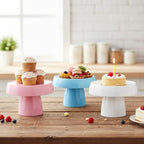Plastic Cake Stand Set (3-Piece) with Stable Base, Dessert Display Stands for Wedding, Party, Birthday, Baby Shower - Image 4