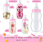 Tessco for you 2 Pcs 15in Jumbo Baby Bottle Bank Baby Shower, Pink - Image 6