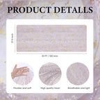 Artoid Mode 10Pcs Grayish Purple Gauze Gold Table Runner 10FT, Glitter Metallic Foil Sheer Dining Wedding Anniversary Holiday Table Decor for Home Party - Image 7