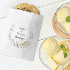 Canopy Street Personalized Wildflower Treat Bags / 50 Custom Event Dessert Bags / 5 3/4" x 8" Floral Cookie Holder Wedding Anniversary Favor/Made In The USA - Image 3