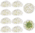 BLOSMON Fake Hydrangea Flower Ball Centerpieces for Wedding, 10 Pcs, White by Blosmon